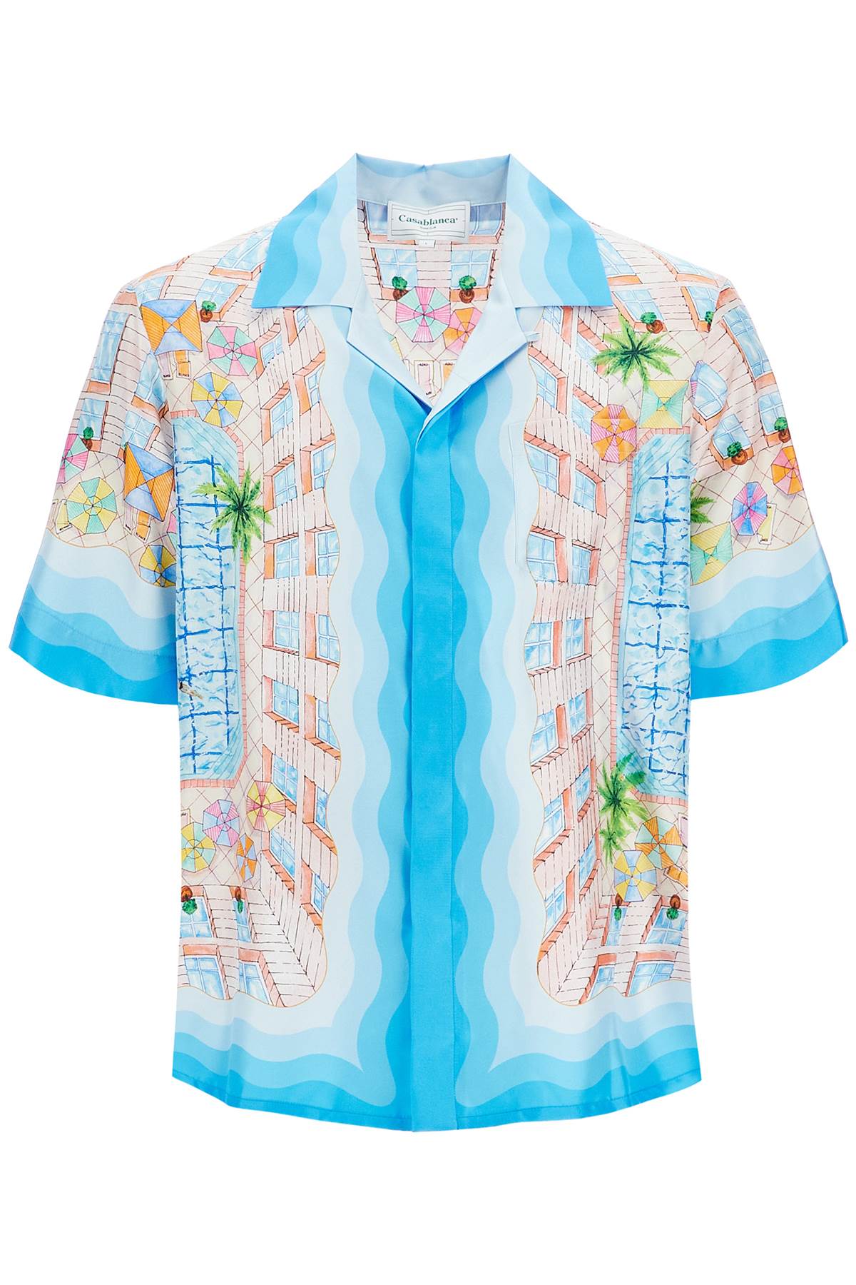 short-sleeved silk shirt U MPF24 SH 003 03 LE PLONGEON