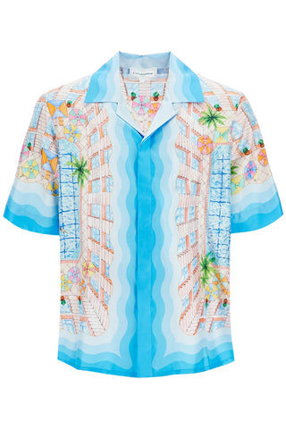 short-sleeved silk shirt U MPF24 SH 003 03 LE PLONGEON