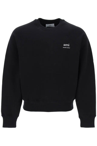 organic cotton crewneck sweatshirt USW024 747 NOIR