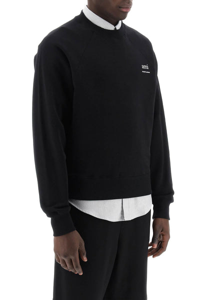 organic cotton crewneck sweatshirt USW024 747 NOIR