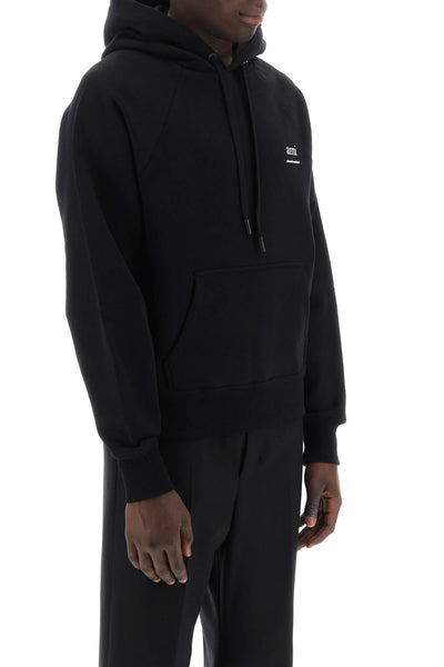 organic cotton hoodie with hood USW224 747 NOIR