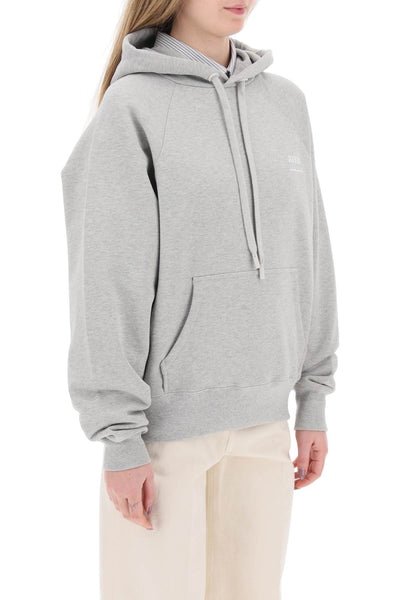 organic cotton hoodie with hood USW224 747 GRIS CENDRE CHINE