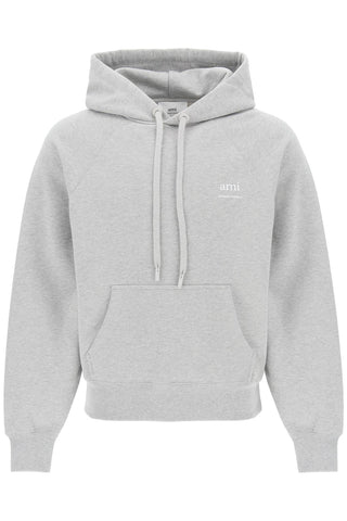 organic cotton hoodie with hood USW224 747 GRIS CENDRE CHINE