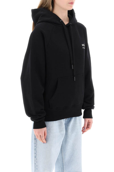 organic cotton hoodie with hood USW224 747 NOIR