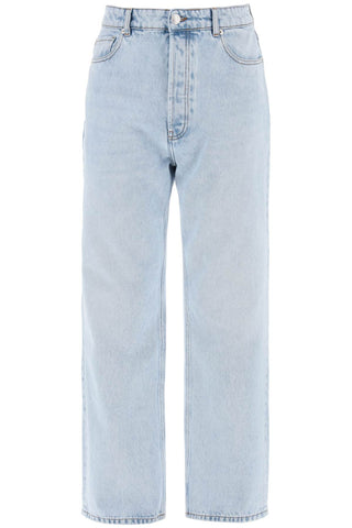 loose fit denim jeans in classic UTR440 DE0027 BLEU JAVEL