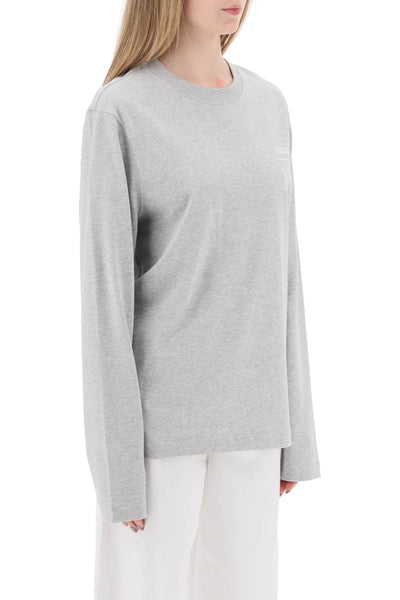 long-sleeved cotton t-shirt for UTS224 726 GRIS CENDRE CHINE