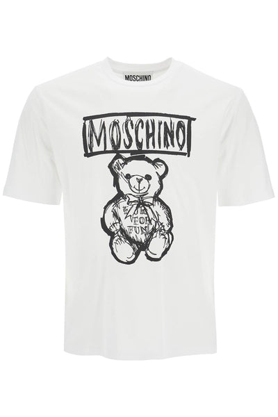 "teddy bear print t V0711 7041 MULTI WHITE