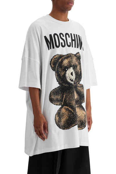 moschino teddy bear print maxi t V0712 0244 MULTI WHITE