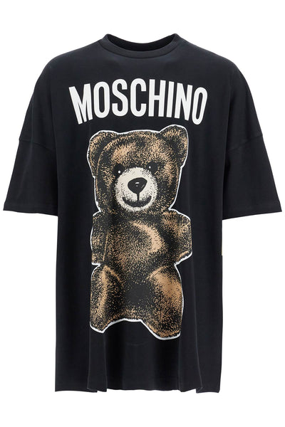 moschino teddy bear print maxi t V0712 0244 MULTI BLACK