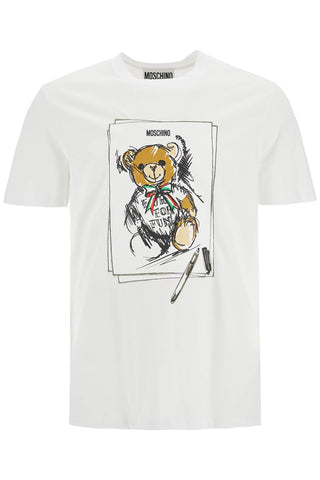 teddy bear t-shirt V0714 5241 MULTI WHITE   1