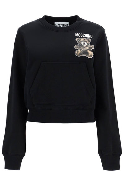 MOSCHINO moschino teddy bear crewneck V1703 0528 MULTI BLACK | Italystation.com - Shop Now at italystation.com
