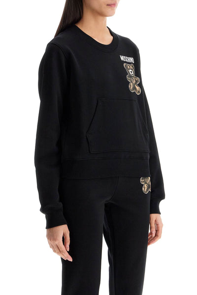 MOSCHINO moschino teddy bear crewneck V1703 0528 MULTI BLACK | Italystation.com - Shop Now at italystation.com