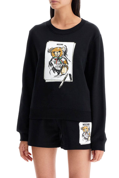 teddy bear sweatshirt V1707 5528 MULTI BLACK