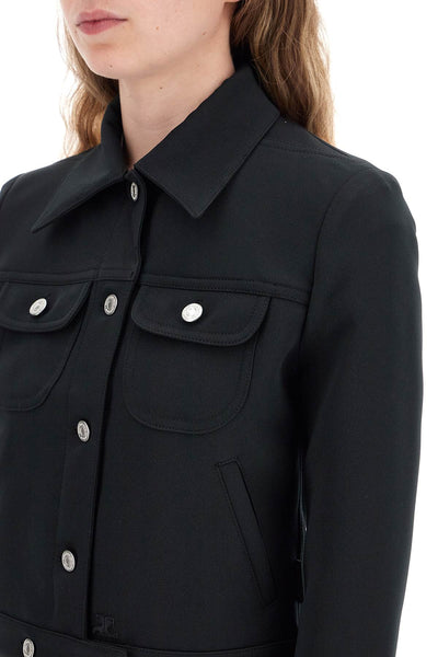 twill trucker jacket in VESCBL002PL0007 BLACK