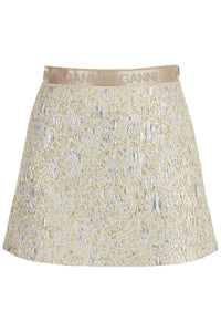 GANNI metallic cloquã© mini skirt W0038 GOLD/SILVER | Italystation.com - Shop Now at italystation.com