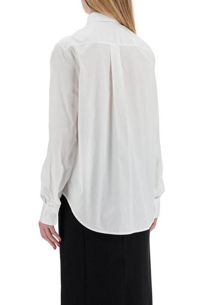 flared cotton shirt for women W1028R12 WHITE