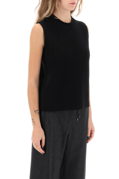 layer up cashmere vest W10310RM BLACK