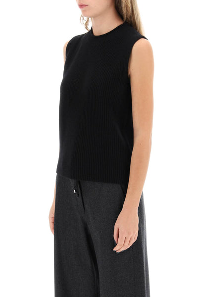 layer up cashmere vest W10310RM BLACK