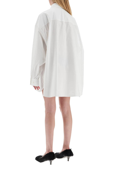 mini shirt dress with button closure W1085R17 WHITE