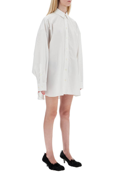 mini shirt dress with button closure W1085R17 WHITE