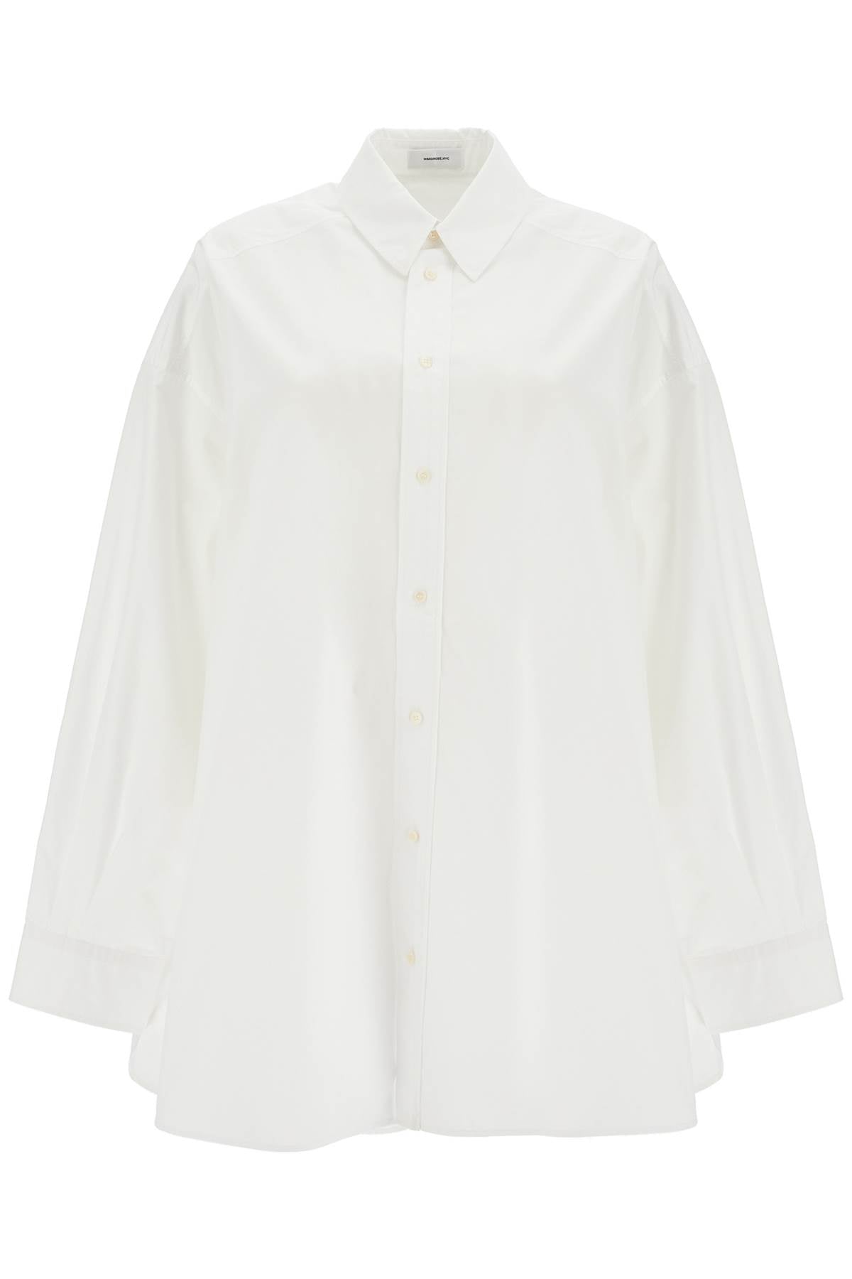 mini shirt dress with button closure W1085R17 WHITE