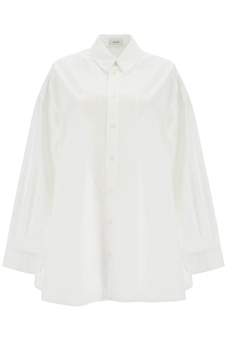 mini shirt dress with button closure W1085R17 WHITE