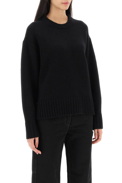 crew-neck sweater in cashmere W10910RH BLACK