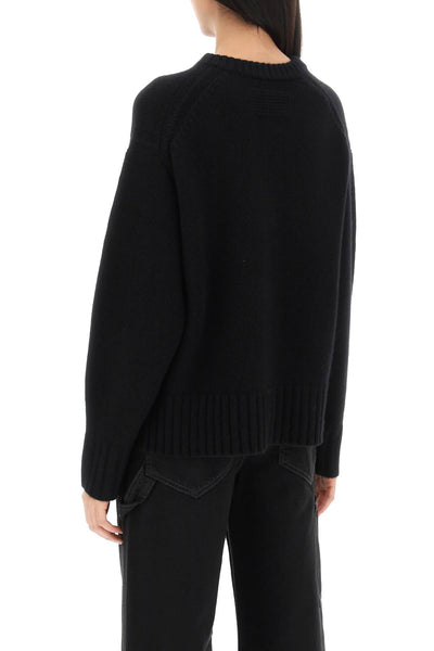 crew-neck sweater in cashmere W10910RH BLACK