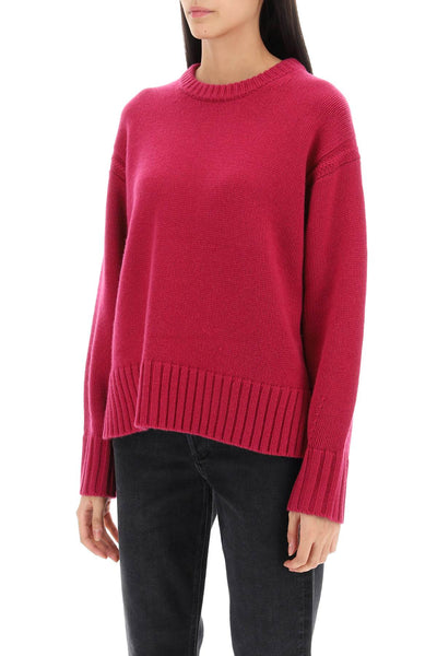 crew-neck sweater in cashmere W10910RH MAGENTA