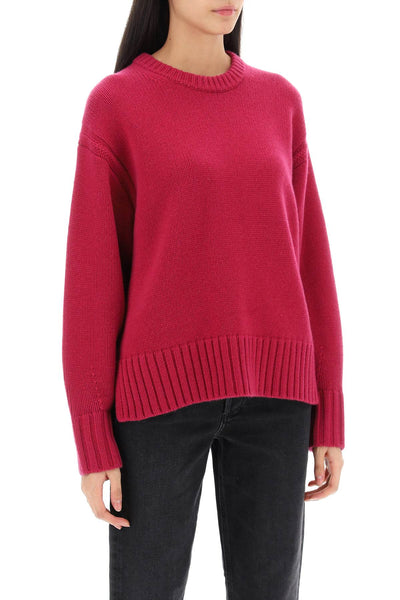 crew-neck sweater in cashmere W10910RH MAGENTA