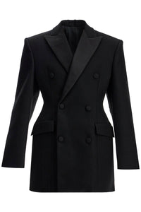 double-breasted blazer dress W4053R14 BLACK