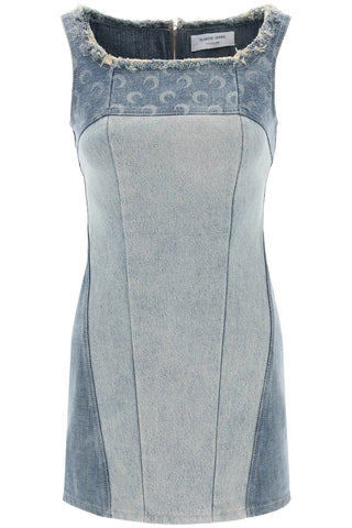 regenerated-denim mini dress WDR056 UDEN0002 BLUE GREY