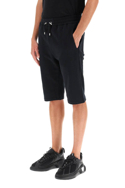 sweatshorts with flocked logo BH1OA003BB04 NOIR BLANC