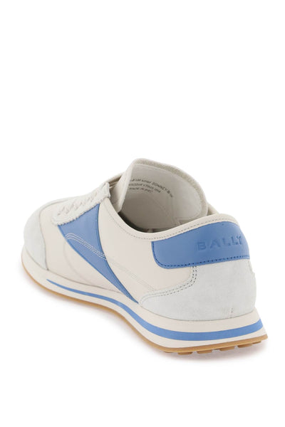 leather sonney sneakers WK005R DUSTYWHITE BLUE KISS