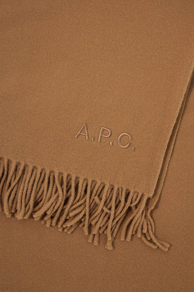 alix brodée wool scarf WOAFE M15170 CAMEL