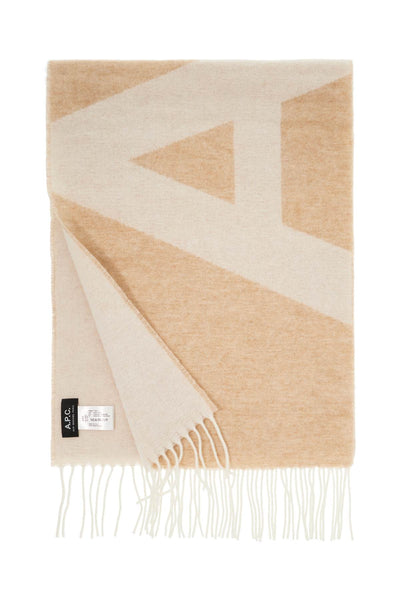 'malo' wool-blend scarf WOAOV M15176 CAMEL