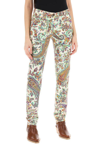 paisley patterned jeans WRNB0003 AK031 STAMPA FDO BIANCO