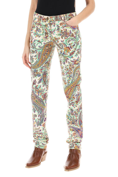 paisley patterned jeans WRNB0003 AK031 STAMPA FDO BIANCO