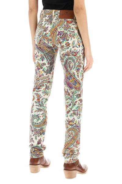 paisley patterned jeans WRNB0003 AK031 STAMPA FDO BIANCO