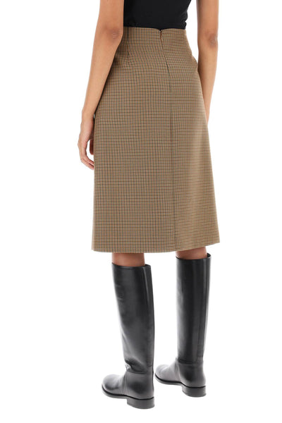 houndstooth a-line skirt with emblem buckle WSK00C MULTIDESERTO 50