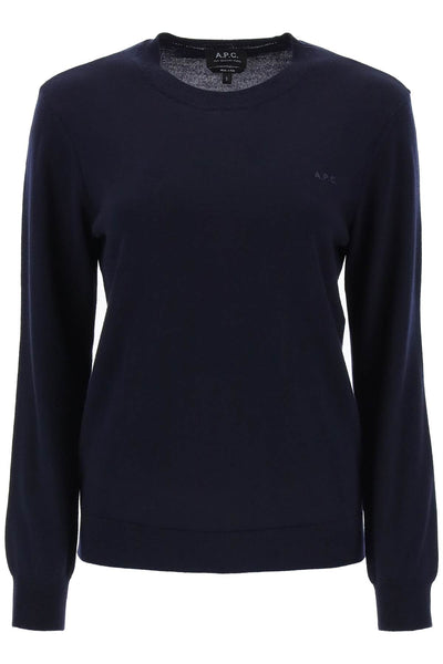 wool crewneck pullover WVAWM F23289 DARK NAVY