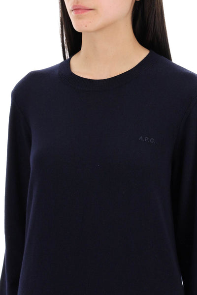 wool crewneck pullover WVAWM F23289 DARK NAVY