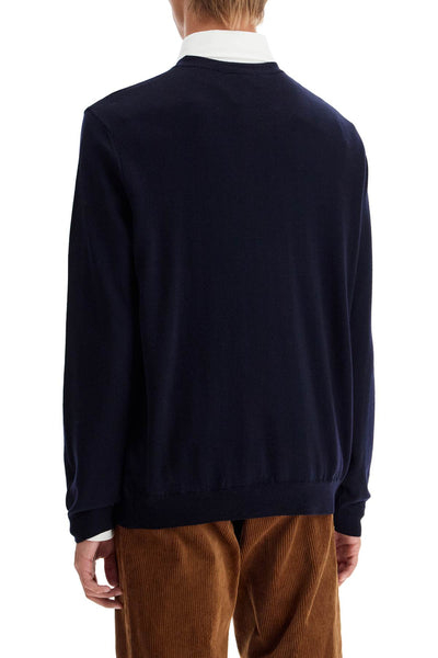 wool crewneck pullover WVAWM H23285 DARK NAVY