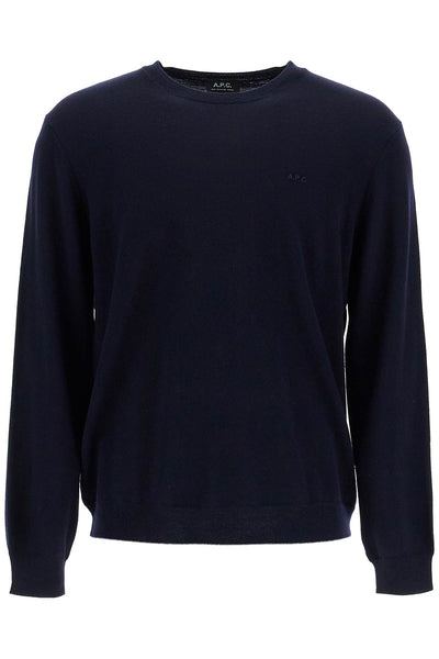 wool crewneck pullover WVAWM H23285 DARK NAVY