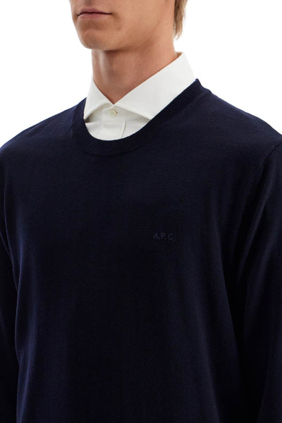 wool crewneck pullover WVAWM H23285 DARK NAVY