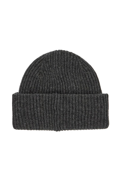 michelle wool and cashmere beanie hat WVBBR M25075 ANTRHACITE CHINE