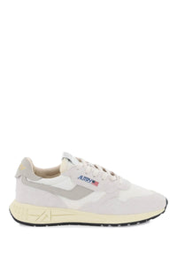 reelwind low-top nylon and suede sneakers WWLMNC04 WHITE NAT