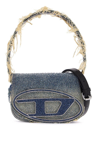 1dr denim and crystal shoulder bag X08396 P6803 MEDIUM BLUE