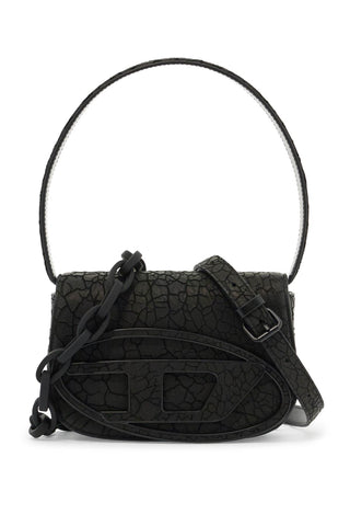 1dr leather shoulder bag with dry finish X08396 PS919 BLACK