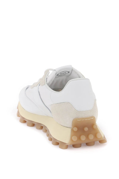 leather and fabric 1t sneakers XXM25K0FL90RJ9 BIANCO BIANCO LANA